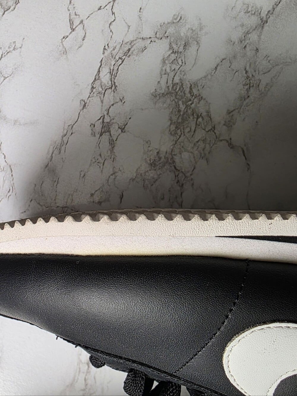 Nike Cortez basic leather black white sz 7.5 - Picture 9 of 12